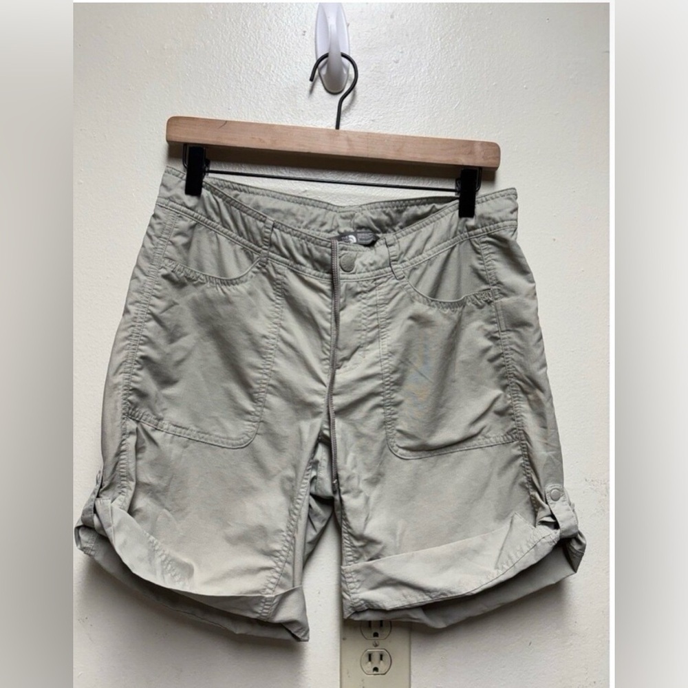 The North Face Horizon 2.0 Roll Up Short Womens 6 Beige Hiking Outdoors Nylon